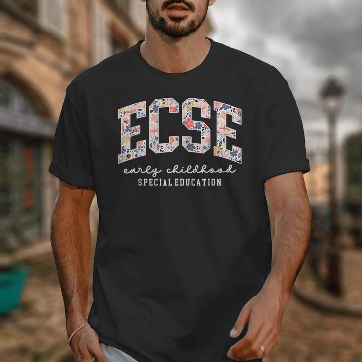 Floral ECSE Early Childhood Special Education SPED Teacher Unisex T-Shirt, funny design Floral ECSE Early Childhood Special Education SPED Teacher Unisex T-Shirt, funny design