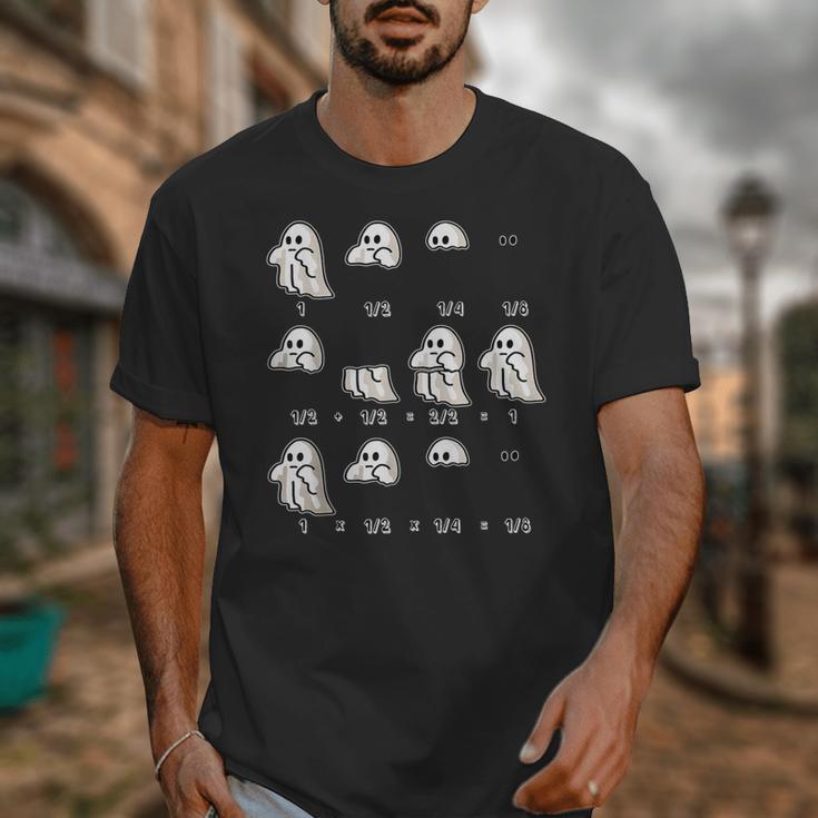 Fractions Math Teacher Ghost Math Halloween Humorous Unisex T-Shirt, funny design Fractions Math Teacher Ghost Math Halloween Humorous Unisex T-Shirt, funny design