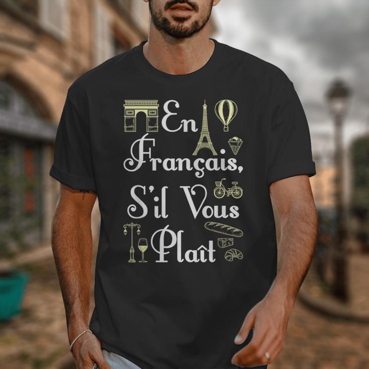 French Teacher En Francais S'Il Vous Plait End Of Year Unisex T-Shirt, funny design French Teacher En Francais S'Il Vous Plait End Of Year Unisex T-Shirt, funny design