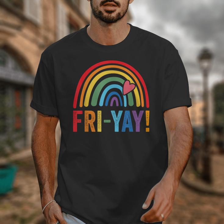 Fri-Yay Friyay Rainbow Colors Teacher Childrens Fun Designs Unisex T-Shirt, funny design Fri-Yay Friyay Rainbow Colors Teacher Childrens Fun Designs Unisex T-Shirt, funny design