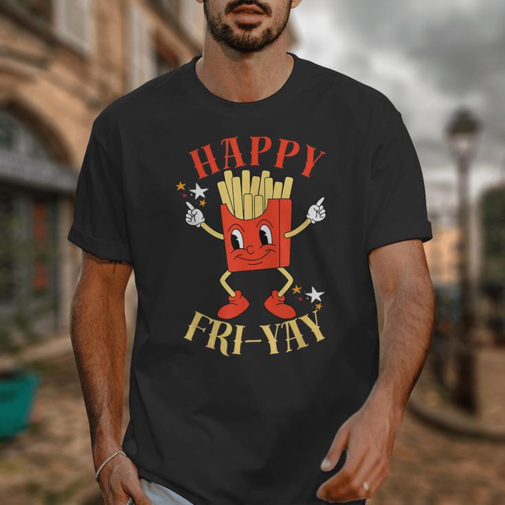 Fun Teacher Happy Fri Yay French Fries Friday Lovers Unisex T-Shirt, funny design