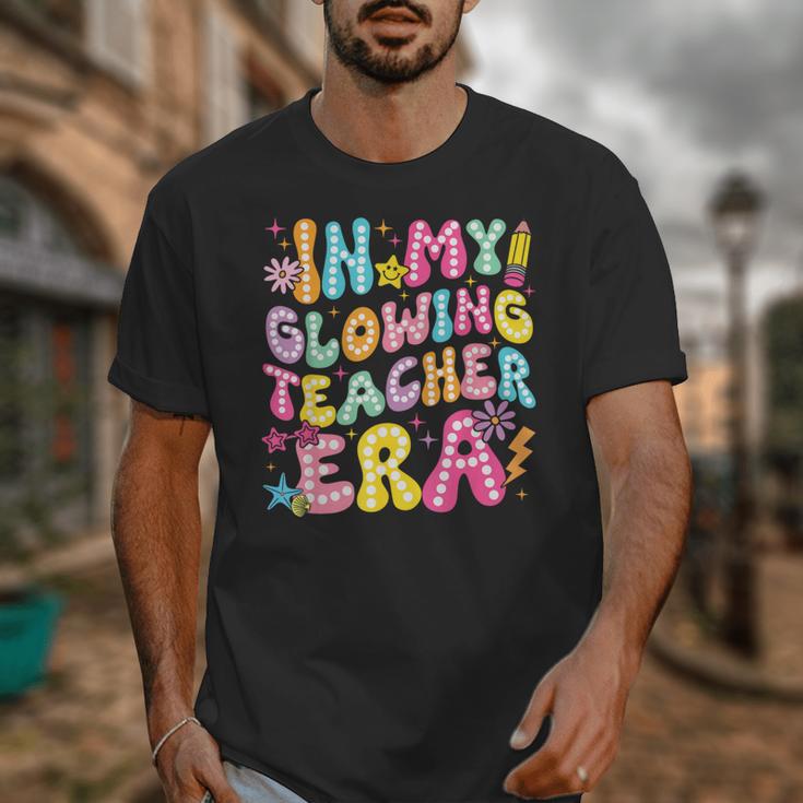 In My Glowing Teacher Era Teaching Back To School Unisex T-Shirt, funny design