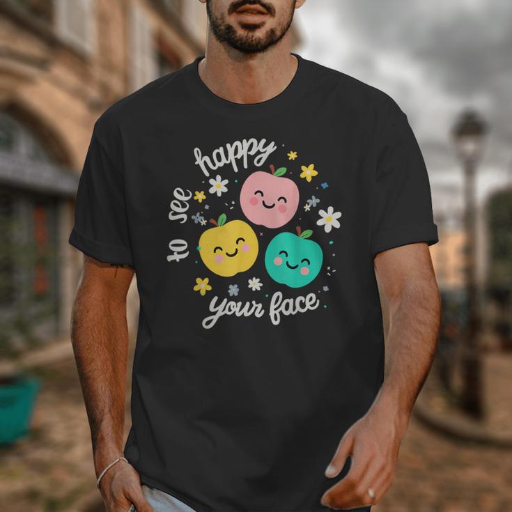 Groovy Happy To See Your Face Teacher School Appreciation Unisex T-Shirt, Groovy Teacher Gifts, funny design Groovy Happy To See Your Face Teacher School Appreciation Unisex T-Shirt, Groovy Teacher Gifts, funny design