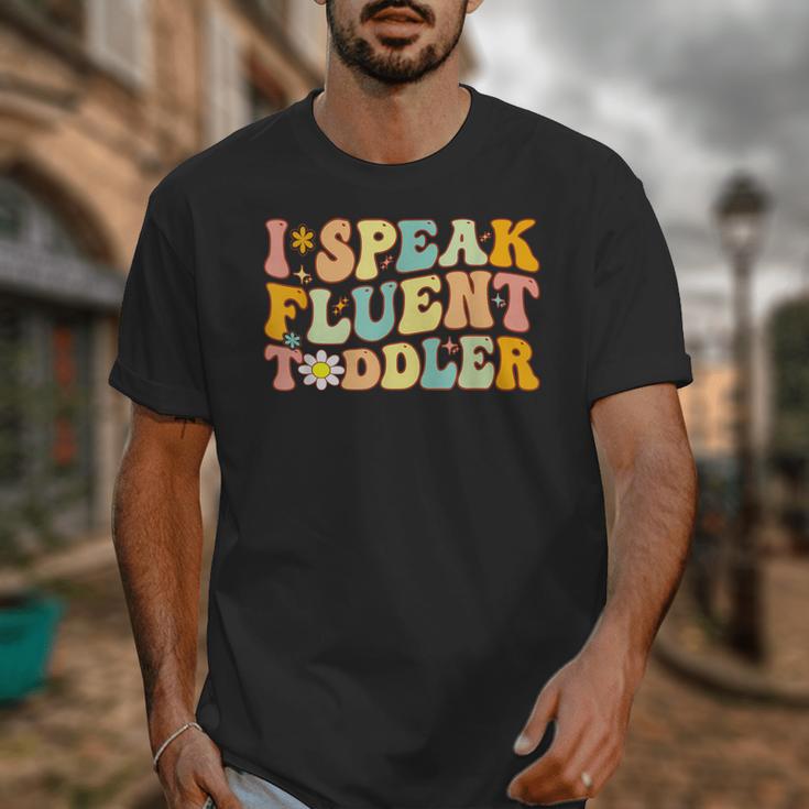 Groovy I Speak Fluent Toddler Daycare Provider Teacher Unisex T-Shirt, Groovy Teacher Gifts, funny design Groovy I Speak Fluent Toddler Daycare Provider Teacher Unisex T-Shirt, Groovy Teacher Gifts, funny design