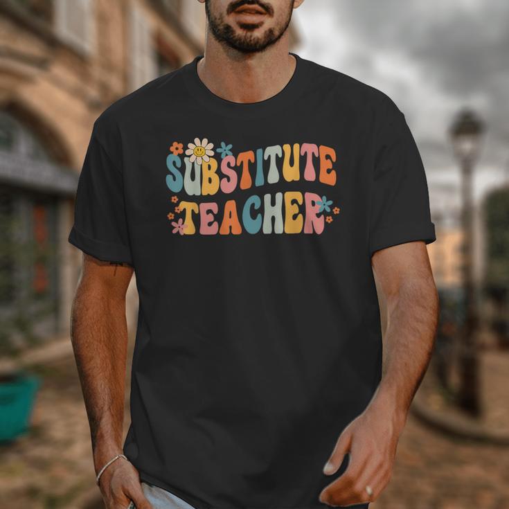 Groovy Substitute Teacher Retro Teacher Back To School Unisex T-Shirt, Groovy Teacher Gifts, funny design Groovy Substitute Teacher Retro Teacher Back To School Unisex T-Shirt, Groovy Teacher Gifts, funny design