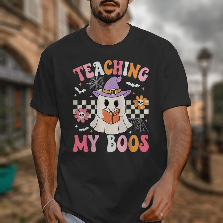 Groovy Teaching My Boos Teacher Ghost Halloween Teacher Unisex T-Shirt, Groovy Teacher Gifts, funny design