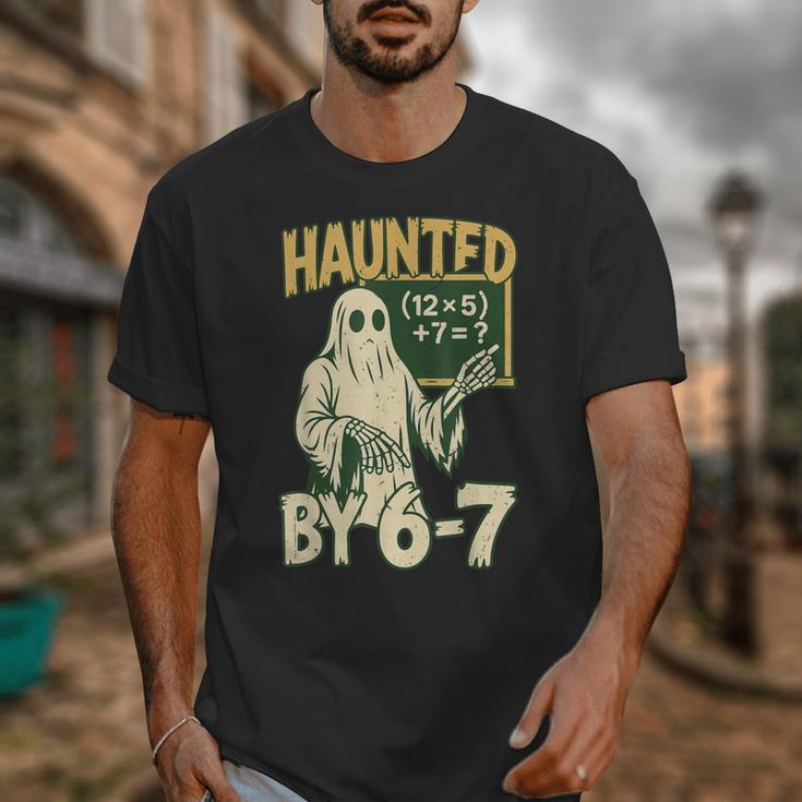 Halloween Costume Haunted By 67 Ghost Math Teacher Professor Unisex T-Shirt, funny design Halloween Costume Haunted By 67 Ghost Math Teacher Professor Unisex T-Shirt, funny design