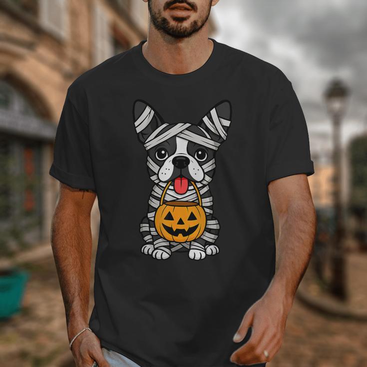 Halloween Dog Boston Terrier Mummy Costume Men Women Kids Unisex T-Shirt, Boston Terrier Halloween Gifts, funny design