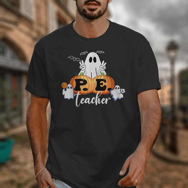 Halloween PE Teacher Ghosts Pumpkins Sports Lover Unisex T-Shirt, Pe Teacher Gifts, funny design Halloween PE Teacher Ghosts Pumpkins Sports Lover Unisex T-Shirt, Pe Teacher Gifts, funny design