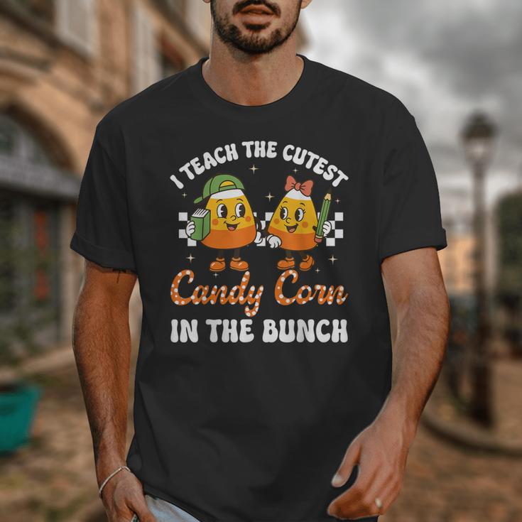 Halloween Teacher Cutest Candy Corn Groovy Spooky Teachers Unisex T-Shirt, Groovy Teacher Gifts, funny design Halloween Teacher Cutest Candy Corn Groovy Spooky Teachers Unisex T-Shirt, Groovy Teacher Gifts, funny design