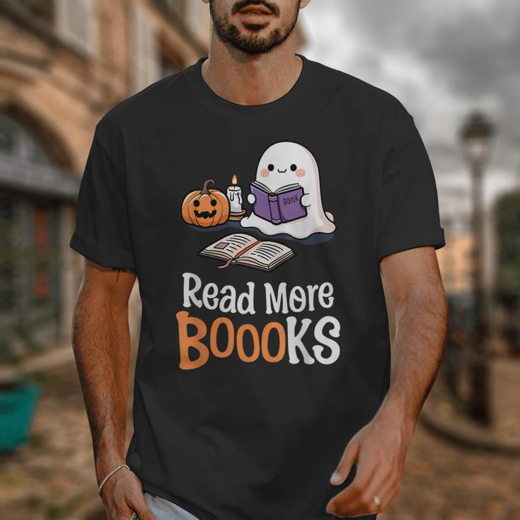 Halloween Teacher Women Cute Reading Ghost Read More Books Unisex T-Shirt, funny design