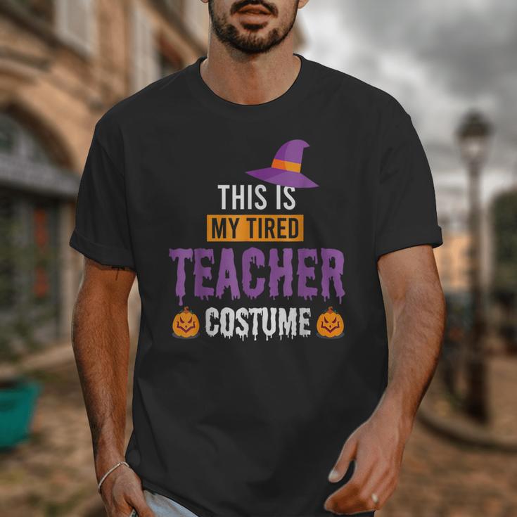 Halloween Teachers This Is My Tired Teacher Costume Unisex T-Shirt, funny design