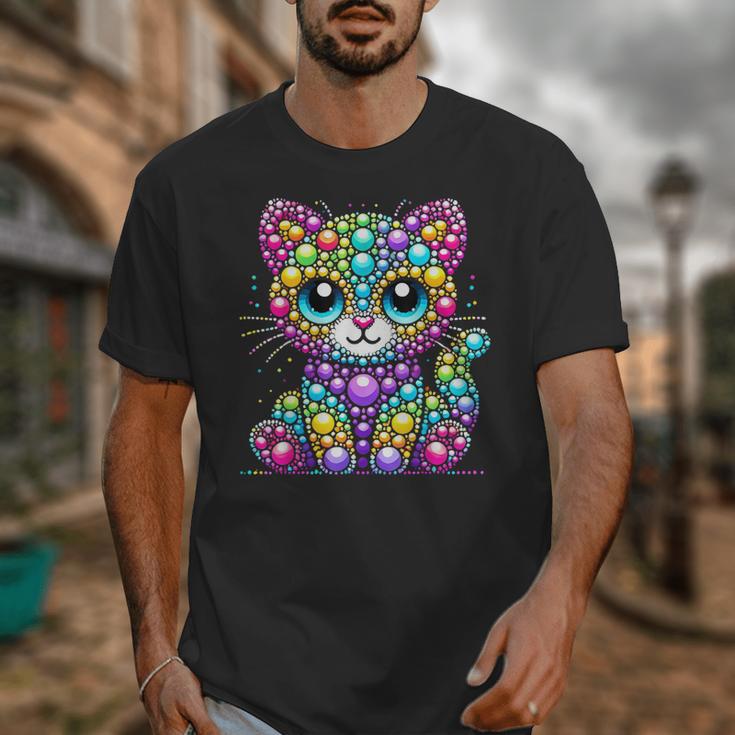 Happy Dot Day Colorful Polka Dot Cat Kitten Teachers Kids Unisex T-Shirt, funny design