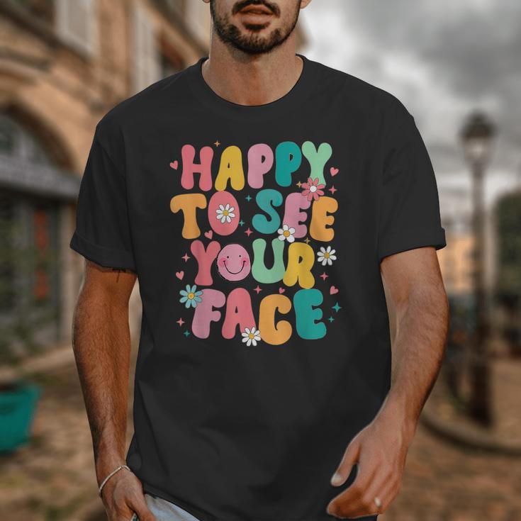 Happy To See Your Face Teacher Disco Ball Back To School Unisex T-Shirt, funny design