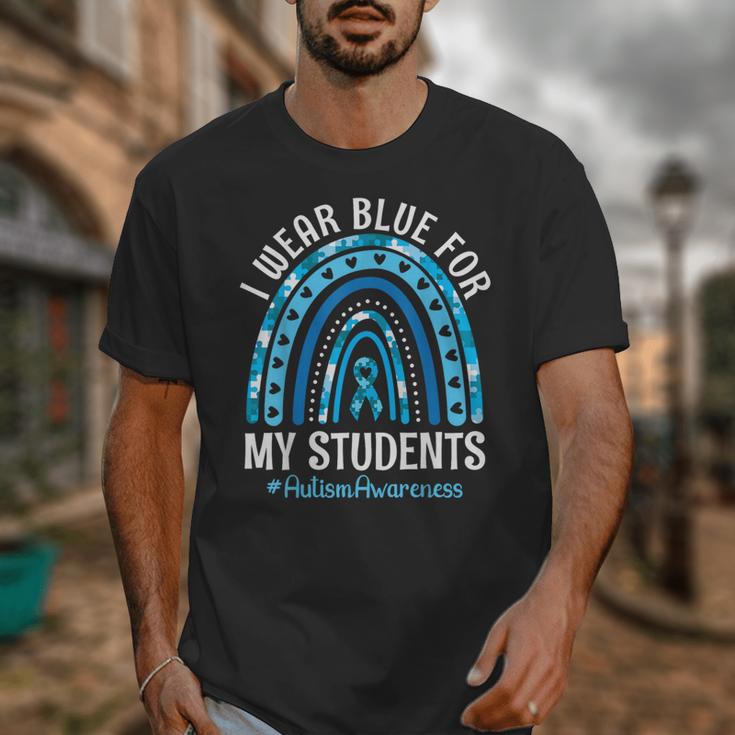 Happy Teacher I Wear Blue For My Students Autism Awareness Unisex T-Shirt, funny design
