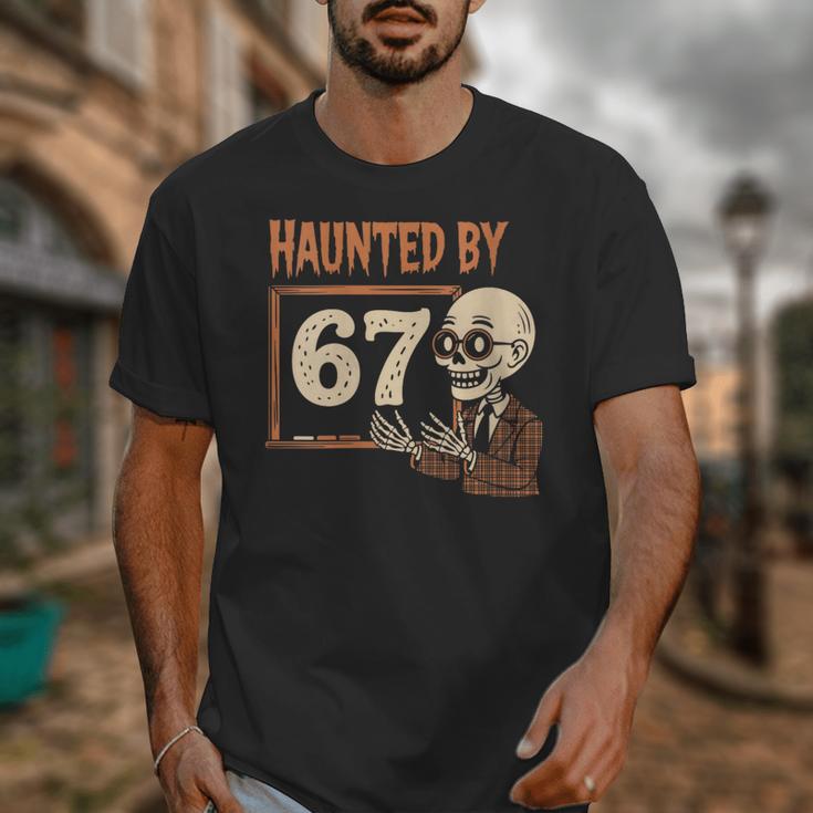 Haunted By 67 Halloween 67 Meme Six Seven Teacher Unisex T-Shirt, funny design Haunted By 67 Halloween 67 Meme Six Seven Teacher Unisex T-Shirt, funny design