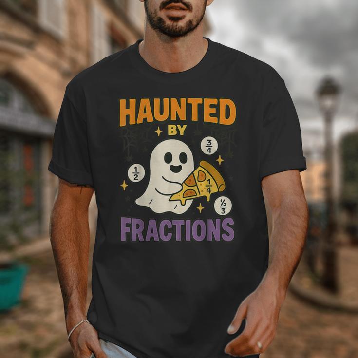 Haunted By Fractions Math Halloween Teacher Unisex T-Shirt, funny design
