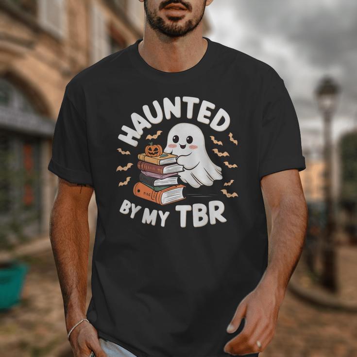 Haunted By My TBR Cute Ghost Book Reading Teacher Halloween Unisex T-Shirt, funny design Haunted By My TBR Cute Ghost Book Reading Teacher Halloween Unisex T-Shirt, funny design