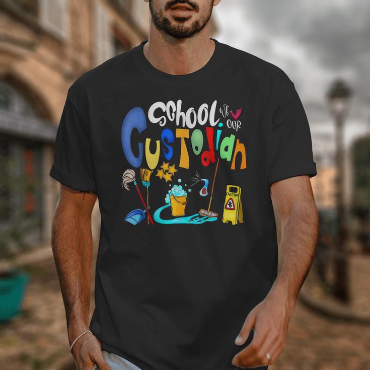 We Heart Love Our School Custodian For Teacher & Kids Unisex T-Shirt, funny design We Heart Love Our School Custodian For Teacher & Kids Unisex T-Shirt, funny design