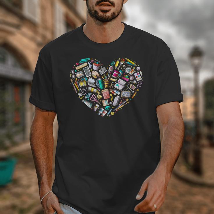 Heart Shape Art Teacher And Painting Sketching Artist Unisex T-Shirt, funny design Heart Shape Art Teacher And Painting Sketching Artist Unisex T-Shirt, funny design