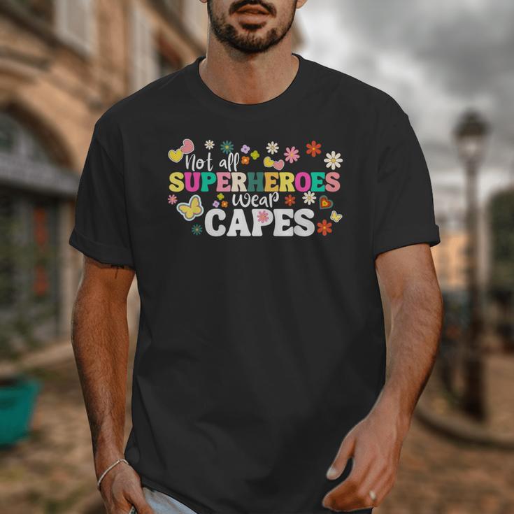 Hot All Superheroes Wear Capes Cute Teacher End Of School Unisex T-Shirt, funny design