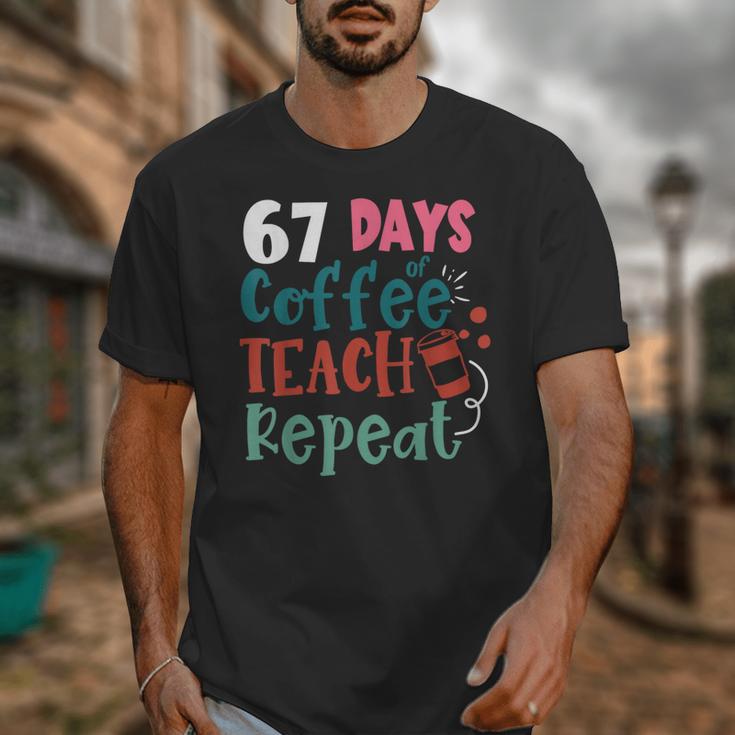 Humor Meme 67 Days Of School Coffee Lover Educator Teacher Unisex T-Shirt, funny design Humor Meme 67 Days Of School Coffee Lover Educator Teacher Unisex T-Shirt, funny design