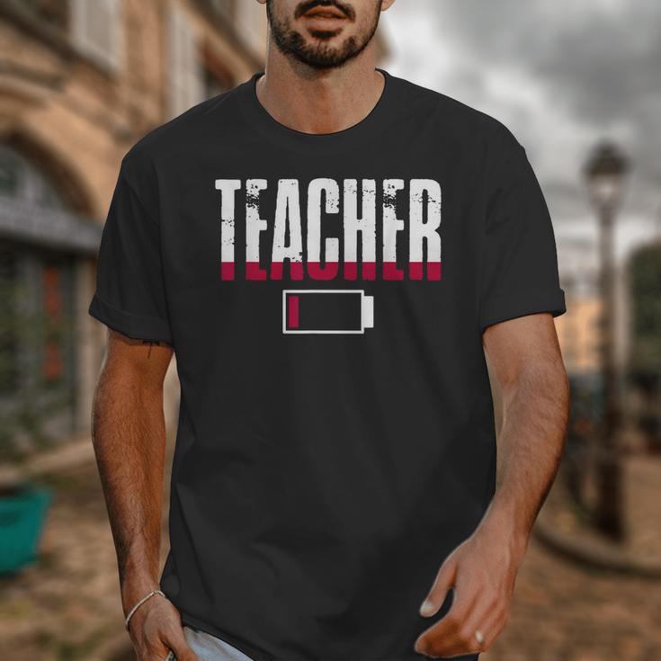 Humor Teacher Empty Battery Power Men Women Unisex T-Shirt, funny design Humor Teacher Empty Battery Power Men Women Unisex T-Shirt, funny design