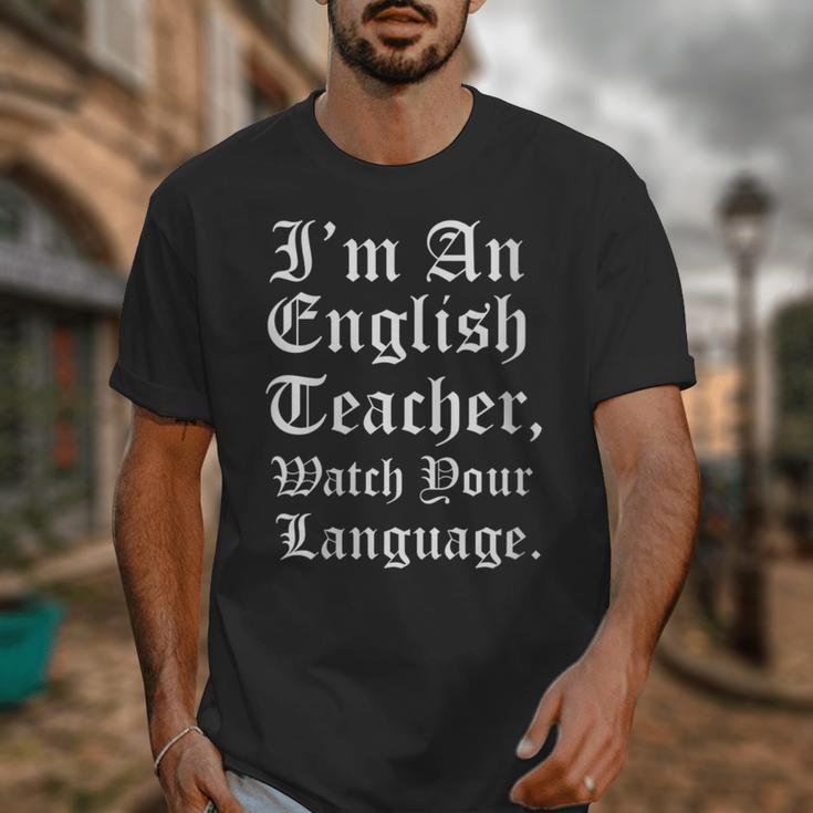 I'm An English Teacher Watch Your Language Teachers Unisex T-Shirt, English Teacher Gifts, funny design I'm An English Teacher Watch Your Language Teachers Unisex T-Shirt, English Teacher Gifts, funny design