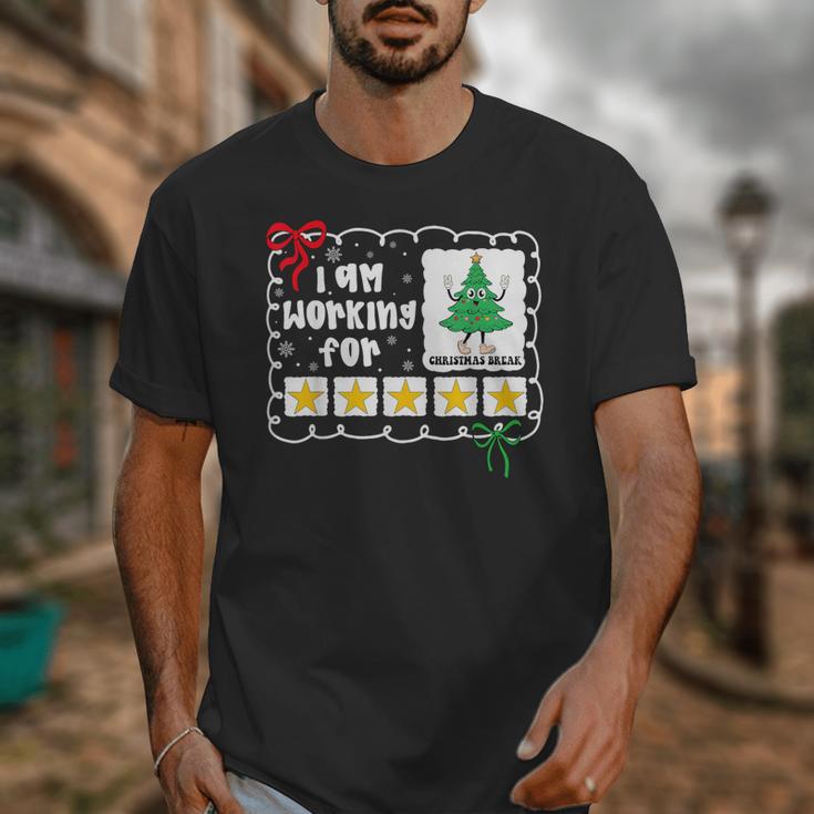 I'm Working For Christmas Break 5 Stars Christmas Teacher Unisex T-Shirt, funny design I'm Working For Christmas Break 5 Stars Christmas Teacher Unisex T-Shirt, funny design