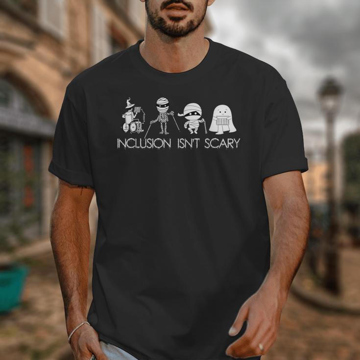 Inclusion Isn't Scary Slp Halloween Sped Teacher Ghost Mummy Unisex T-Shirt, funny design Inclusion Isn't Scary Slp Halloween Sped Teacher Ghost Mummy Unisex T-Shirt, funny design