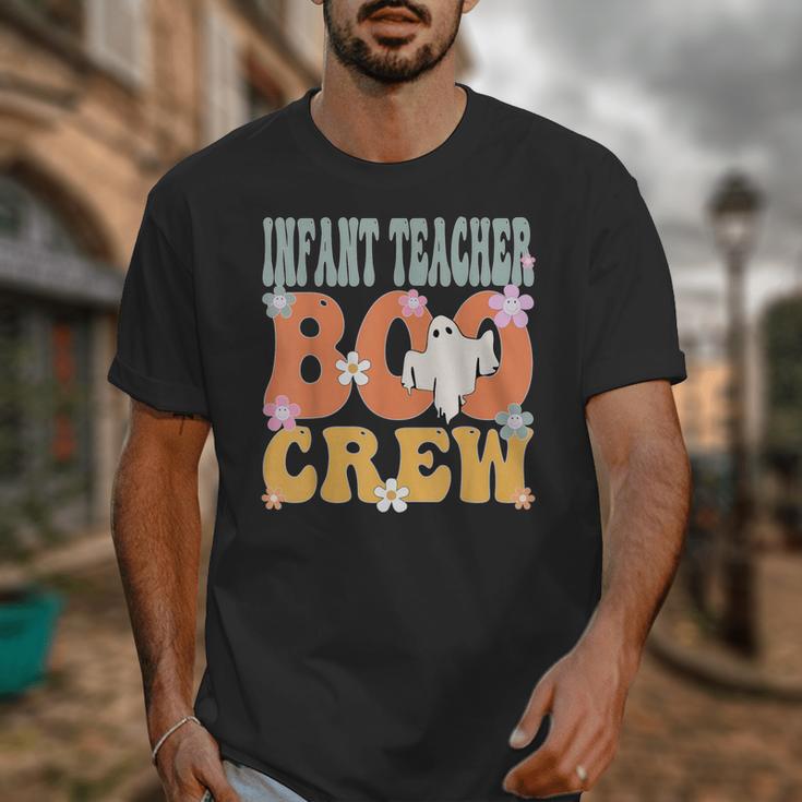 Infant Teacher Boo Crew Ghost Groovy Halloween For Women Unisex T-Shirt, Groovy Teacher Gifts, funny design
