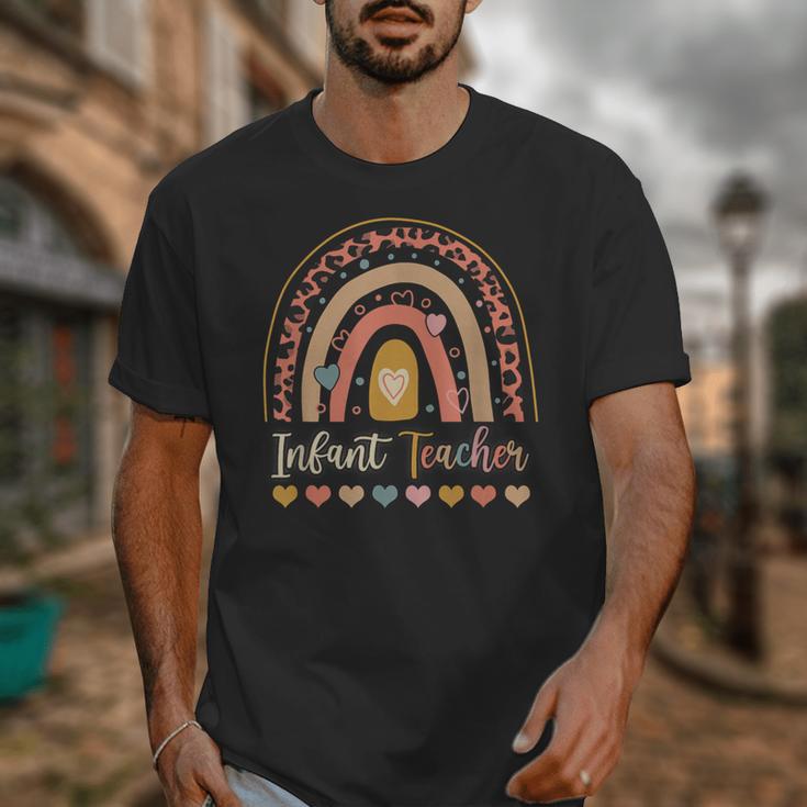 Infant Teacher Leopard Boho Rainbow Appreciation Unisex T-Shirt, funny design Infant Teacher Leopard Boho Rainbow Appreciation Unisex T-Shirt, funny design