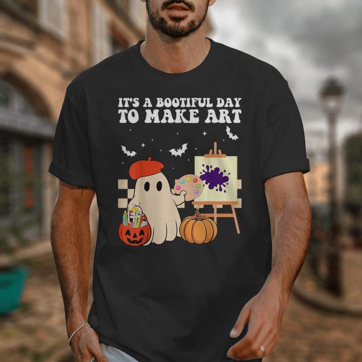 It's A Bootiful Day To Make Art Groovy Art Teacher Halloween Unisex T-Shirt, Groovy Teacher Gifts, funny design It's A Bootiful Day To Make Art Groovy Art Teacher Halloween Unisex T-Shirt, Groovy Teacher Gifts, funny design