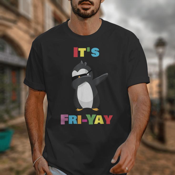 It's Fri-Yay Dabbing Penguin Friday Weekend Teacher Student Unisex T-Shirt, funny design It's Fri-Yay Dabbing Penguin Friday Weekend Teacher Student Unisex T-Shirt, funny design