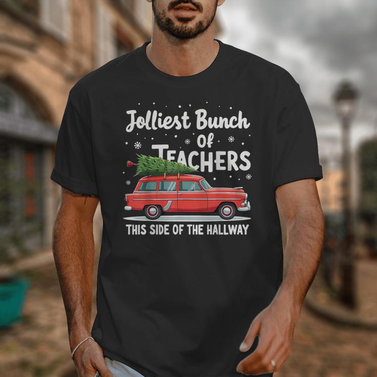 Jolliest Bunch Of Teachers This Side Of The Hallway Xmas PJ Unisex T-Shirt, funny design Jolliest Bunch Of Teachers This Side Of The Hallway Xmas PJ Unisex T-Shirt, funny design