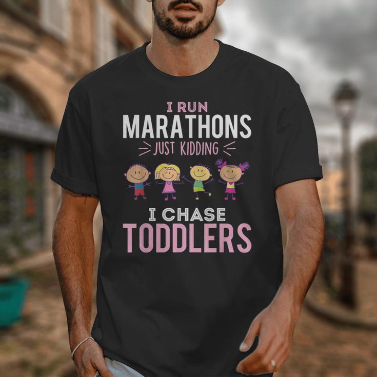 Just Kidding I Chase Toddlers Daycare Provider Nanny Teacher Unisex T-Shirt, funny design