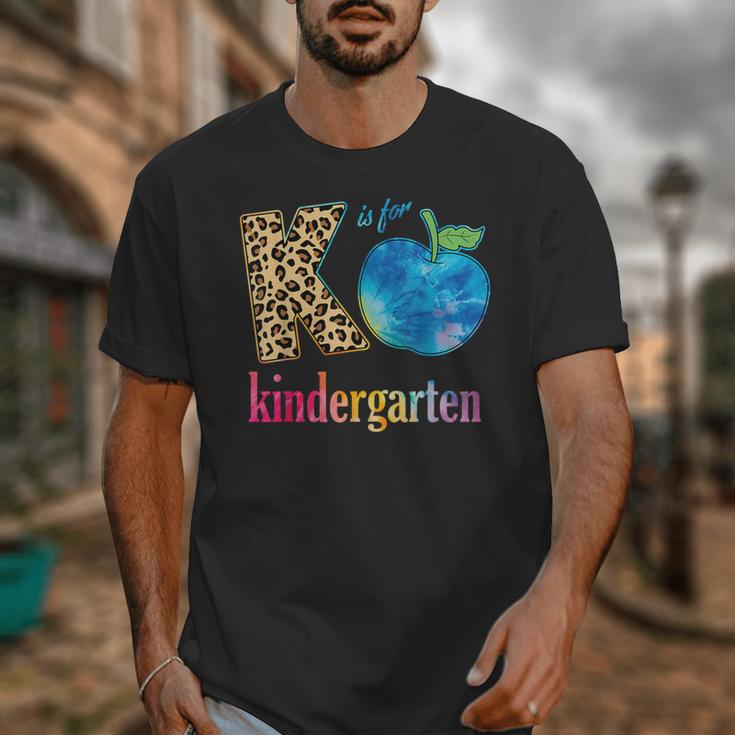 K Is For Kindergarten Teacher Tie Dye Back To School Kinder For Men Women Girls Kids Unisex T-Shirt, funny design