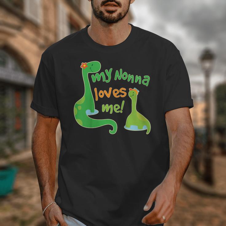 Kids My Nonna Loves Me Dinosaur Grandson Unisex T-Shirt, funny design