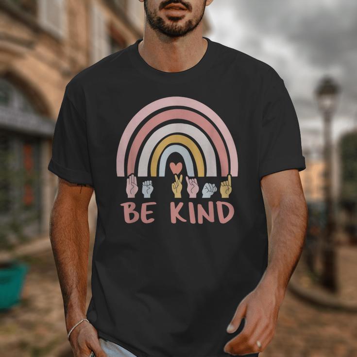 Be Kind ASL Sign Language Deaf SPED Teacher Kids Men Women Unisex T-Shirt, funny design