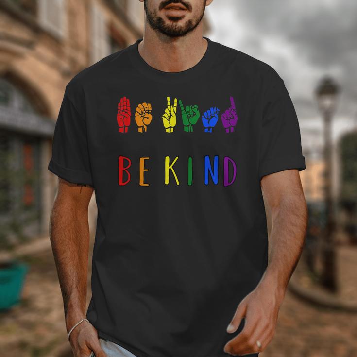 Be Kind Pride Sign Language Rainbow Teachers Interpreter ASL Unisex T-Shirt, funny design Be Kind Pride Sign Language Rainbow Teachers Interpreter ASL Unisex T-Shirt, funny design
