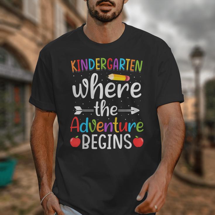 Kindergarten Where The Adventure Begins Shirt Children's Teacher Unisex T-Shirt, funny design Kindergarten Where The Adventure Begins Shirt Children's Teacher Unisex T-Shirt, funny design