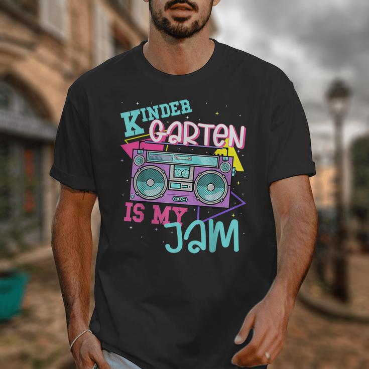 Kindergarten Is My Jam Cute Teacher Shirt 80's 90's Styl Unisex T-Shirt, funny design Kindergarten Is My Jam Cute Teacher Shirt 80's 90's Styl Unisex T-Shirt, funny design