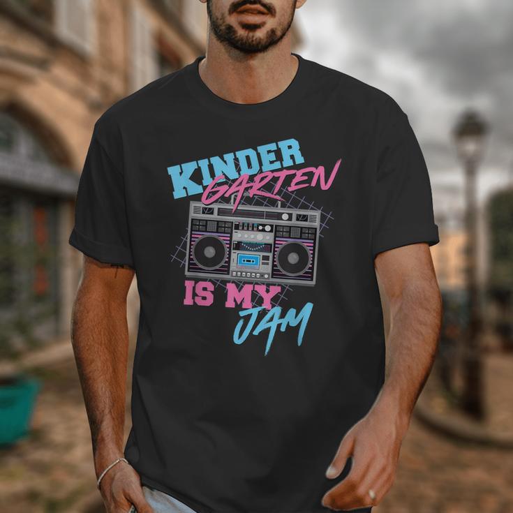 Kindergarten Is My Jam Vintage 80s Boombox Teacher Student Unisex T-Shirt, funny design Kindergarten Is My Jam Vintage 80s Boombox Teacher Student Unisex T-Shirt, funny design