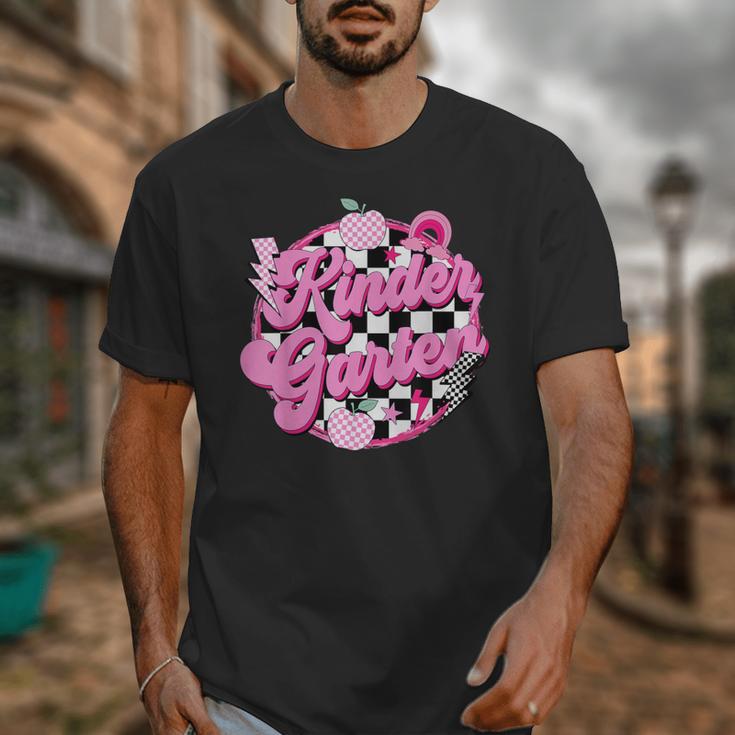 Kindergarten Teacher Women Checkered First Day Of School Unisex T-Shirt, funny design Kindergarten Teacher Women Checkered First Day Of School Unisex T-Shirt, funny design