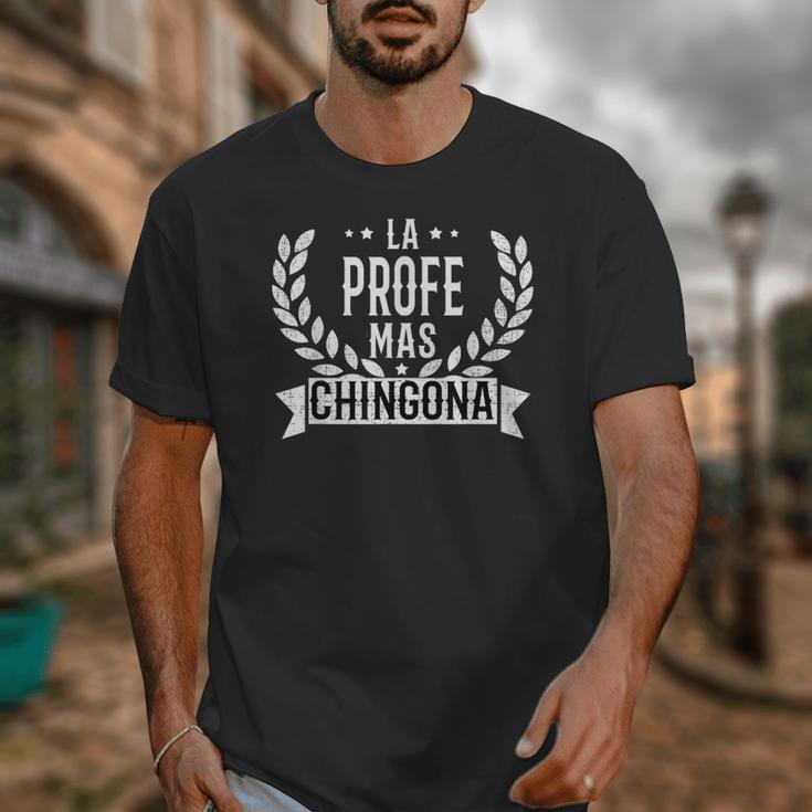 La Profe Mas Chingona Spanish Female Teacher Unisex T-Shirt, funny design La Profe Mas Chingona Spanish Female Teacher Unisex T-Shirt, funny design