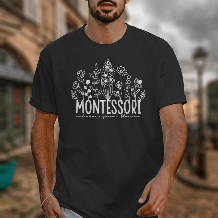 Learn Grow Bloom Wildflowers Appreciation Montessori Teacher Unisex T-Shirt, funny design Learn Grow Bloom Wildflowers Appreciation Montessori Teacher Unisex T-Shirt, funny design