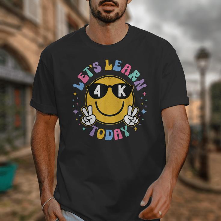 Lets Learn Today Shirt Smile Face 4K Teacher Back To School Unisex T-Shirt, funny design