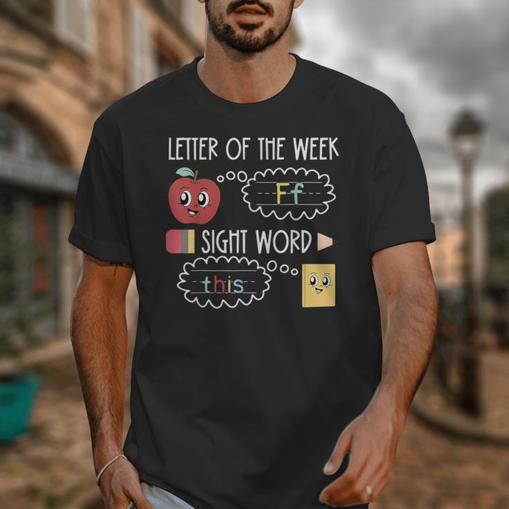 Letter Of The Week Ff Sight Word Teacher Squad Unisex T-Shirt, funny design