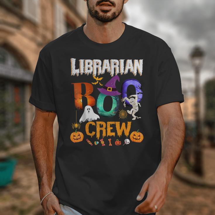 Librarian Boo Crew Teacher Student Halloween Costume Unisex T-Shirt, funny design