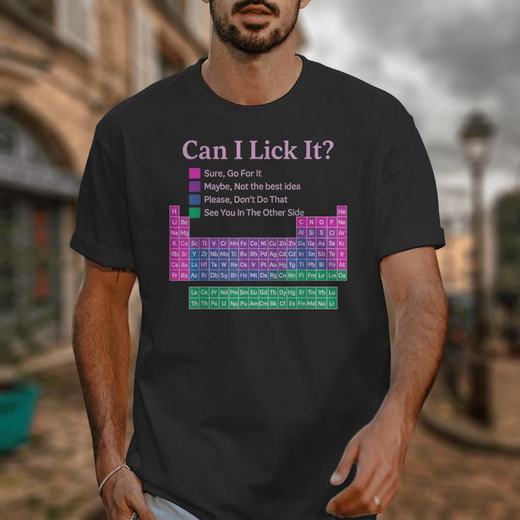 Can I Lick It Periodic Table Teacher Student Kids Unisex T-Shirt, funny design